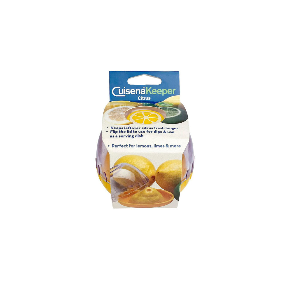 Cuisena 8.5cm Plastic Fresh Citrus Keeper Pod - Yellow