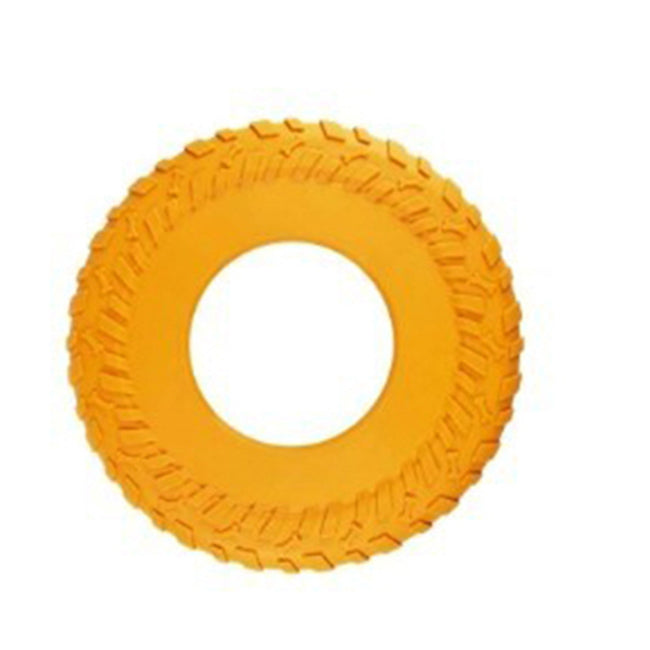 Rosewood Round Flying Saucer Pet Dog Chew Interactive Fun Play Toy Large Yellow
