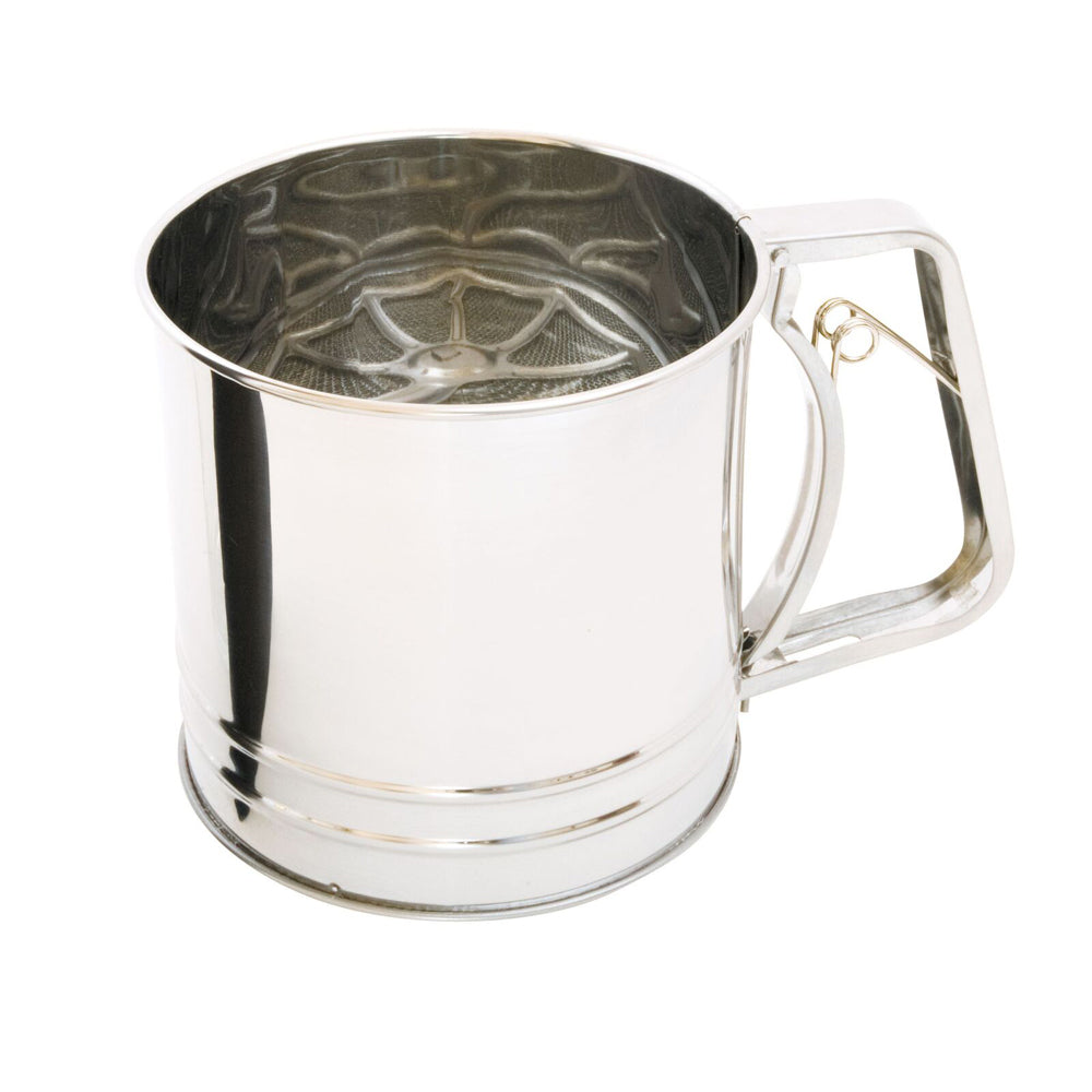 Cuisena Stainless Steel 5-Cup 1.25L Flour Sifter w/ Squeeze Handle - Silver