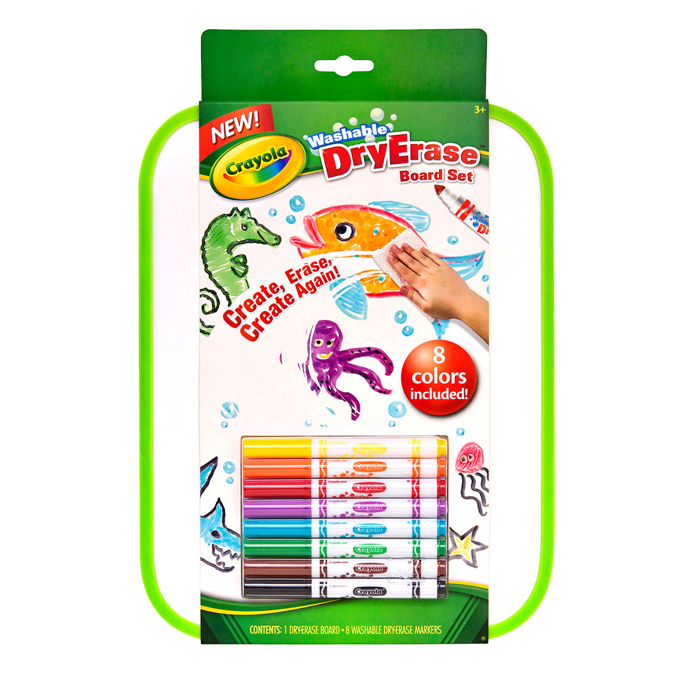 Crayola Kids/Childrens Creative Whiteboard w/8 Washable Markers Set 36m+