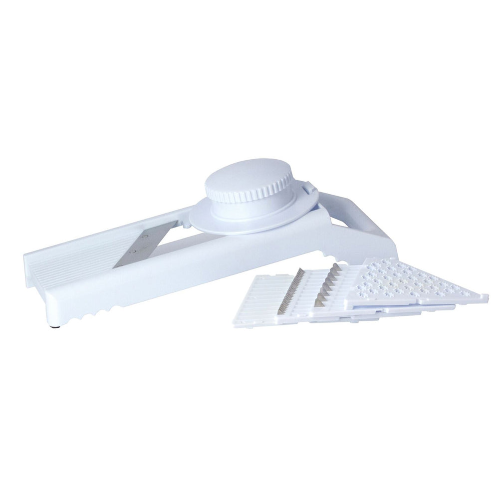 5pc Cuisena Mandolin Slicer w/ Interchangeable Blades - White