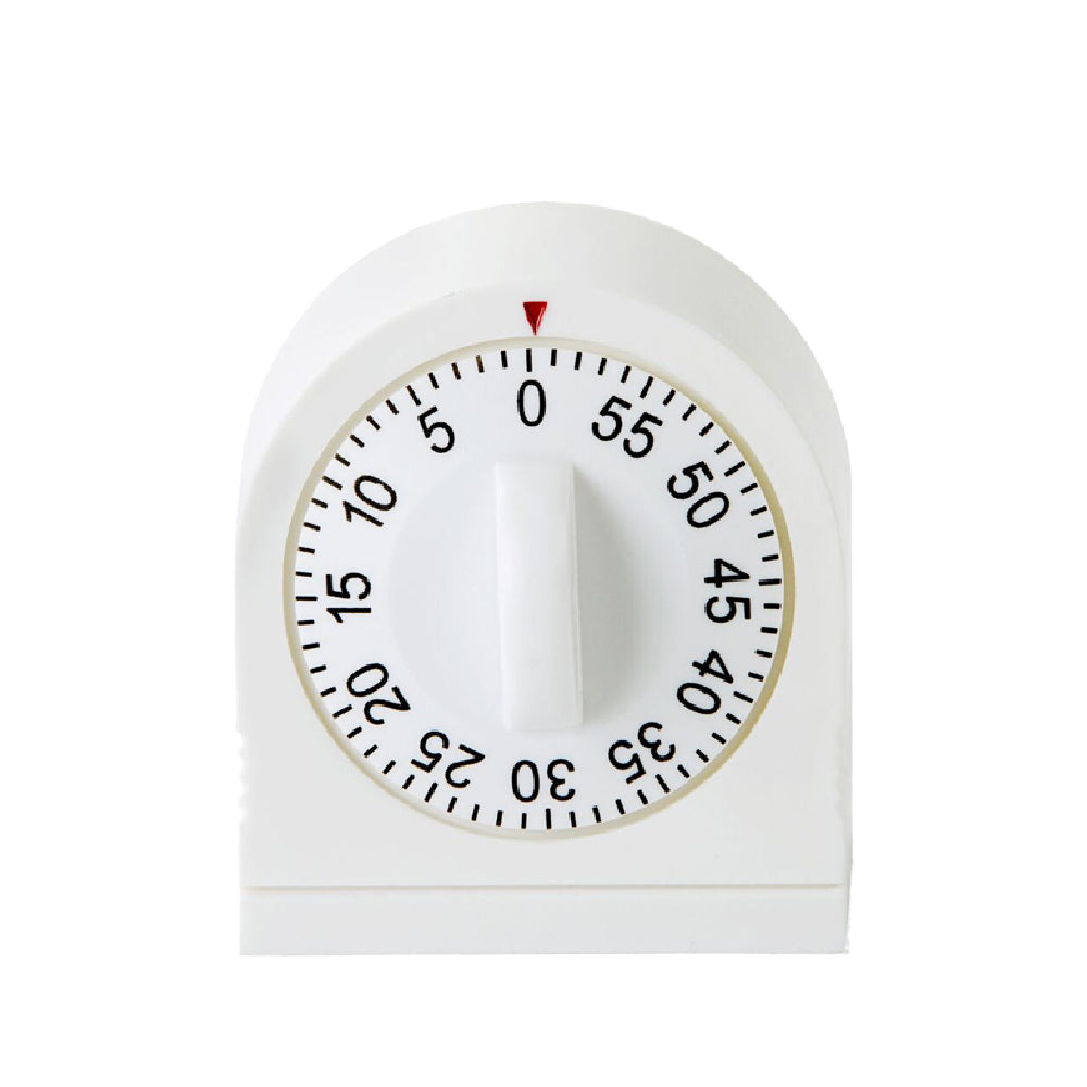 Cuisena 60-Minute Plastic Mechanical Timer Alarm - White