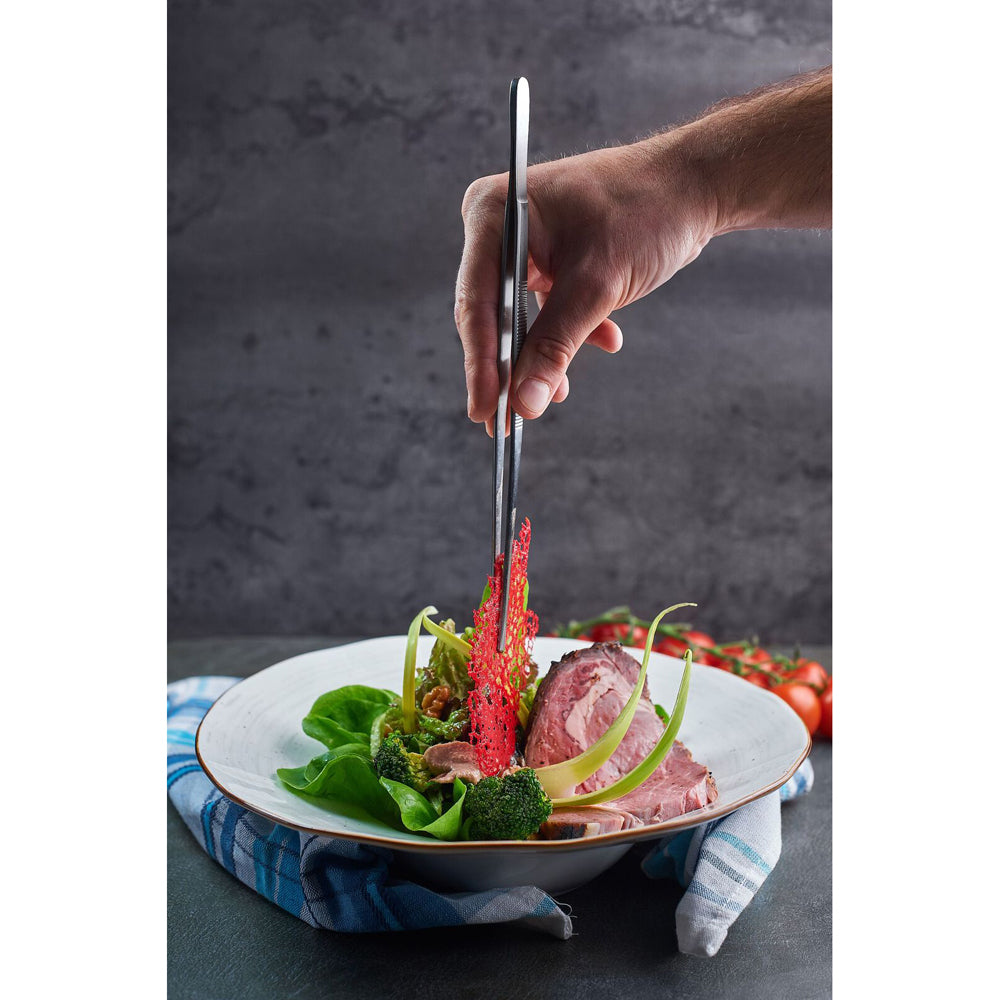 Cuisena 30cm Stainless Steel Plating Tongs - Silver