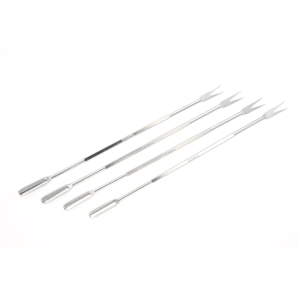 4pc Cuisena Stainless Steel Seafood Fork Pick Set - Silver
