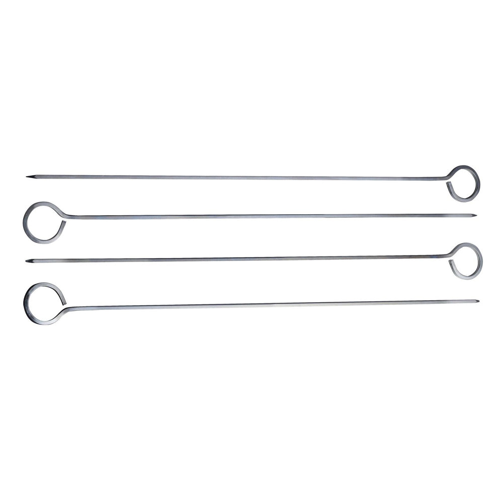 4pc Cuisena 30cm Stainless Steel Skewer Set - Silver