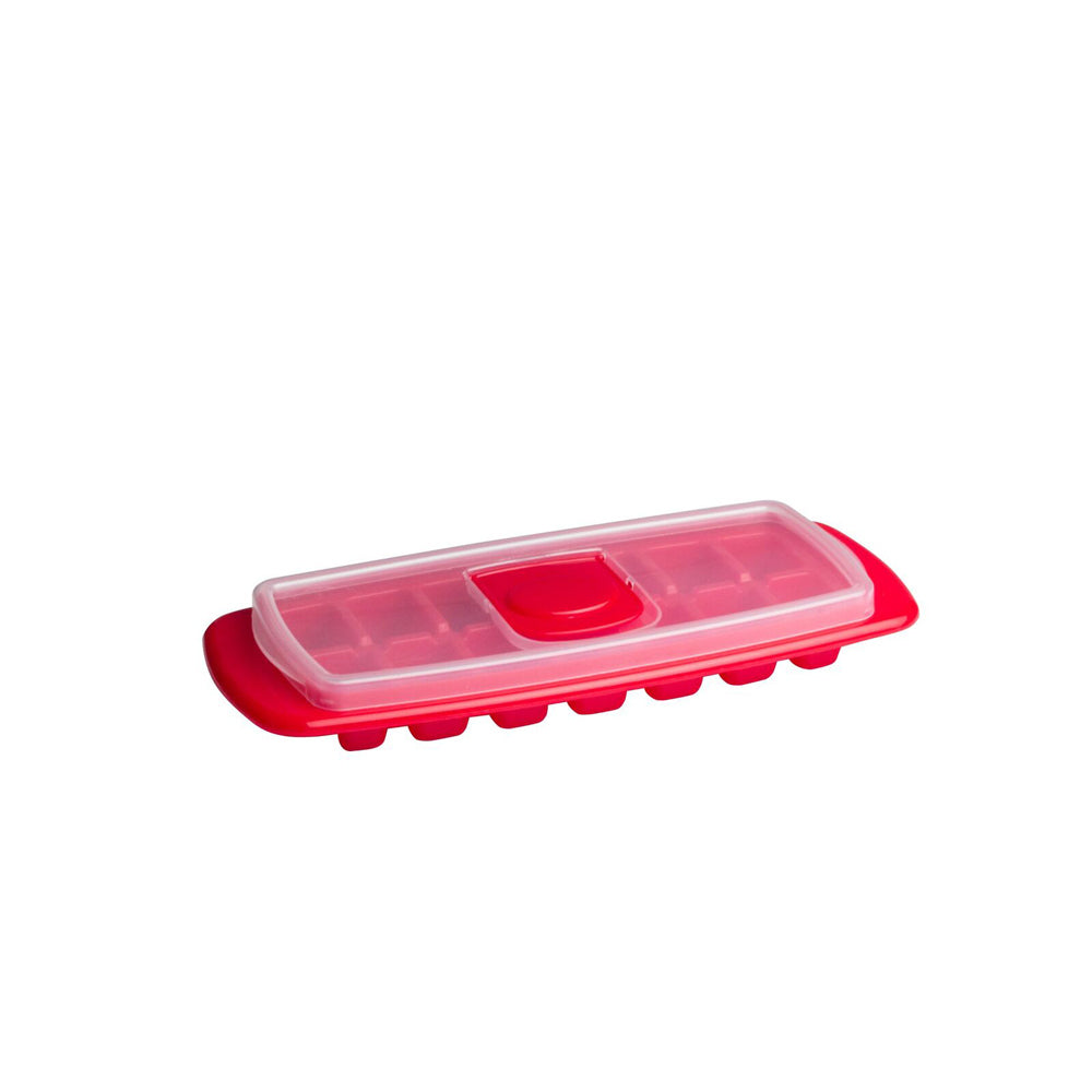 Cuisena 30cm Airtight Stackable Ice Cube Tray w/ Lid - Red
