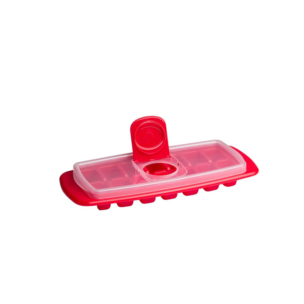 Cuisena 30cm Airtight Stackable Ice Cube Tray w/ Lid - Red