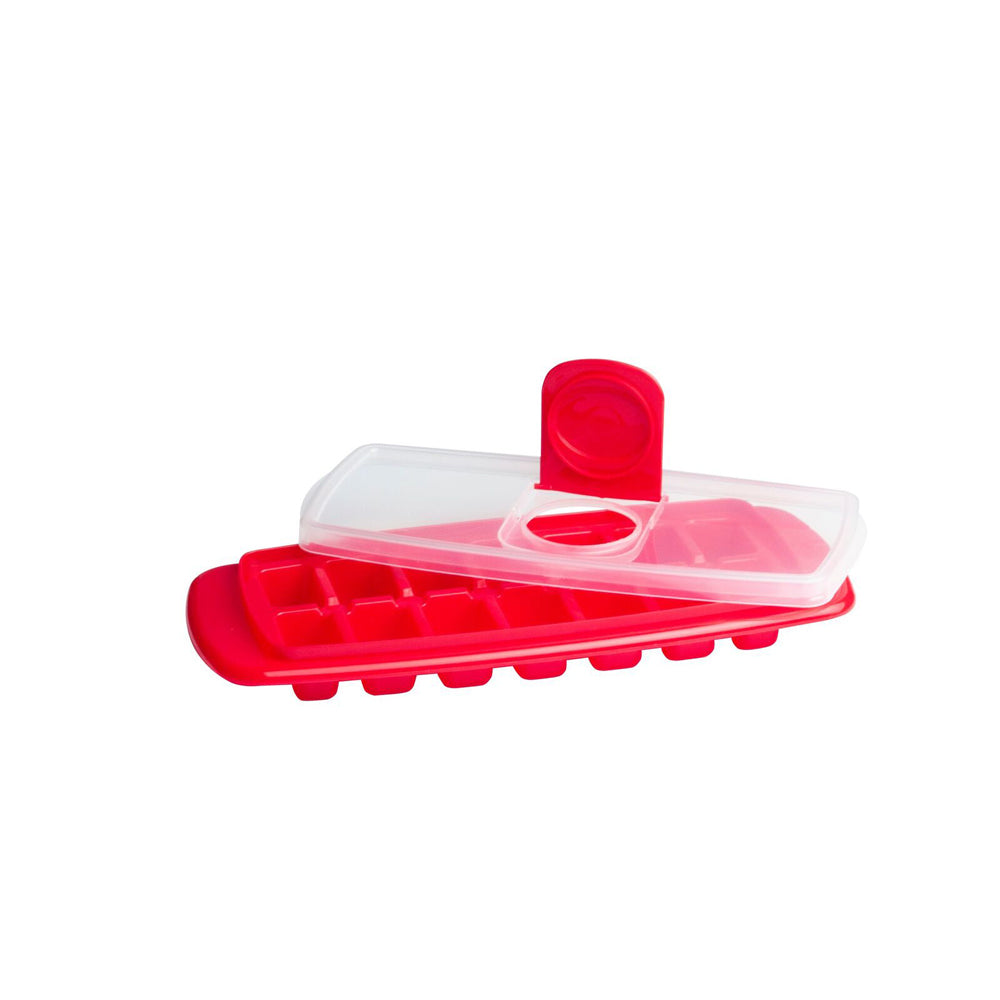 Cuisena 30cm Airtight Stackable Ice Cube Tray w/ Lid - Red