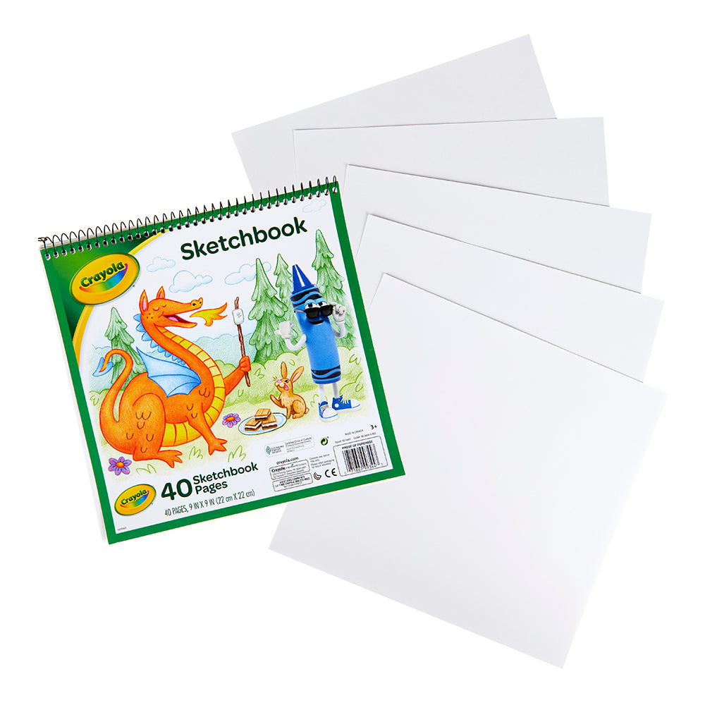 Crayola 40 Page Kids/Childrens Creative Blank Page Sketchbook 36m+