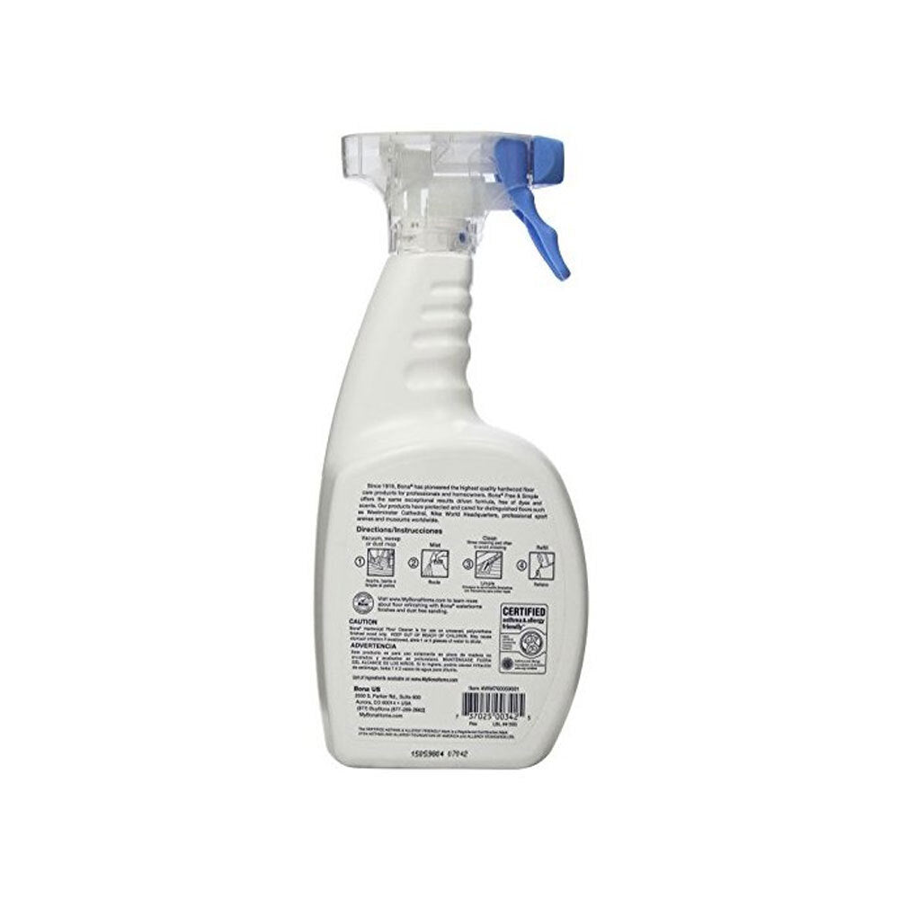 Bona 1L Hypoallergenic Wood Floor Cleaner Spray Bottle