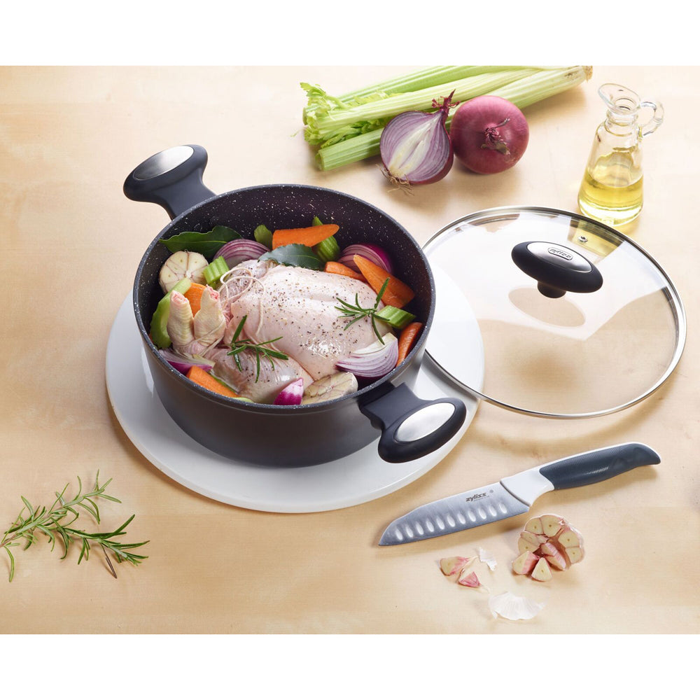 14716-zyliss-ultimate-forged-24cm-4l-non-stick-stock-pot-w-lid-cover-black