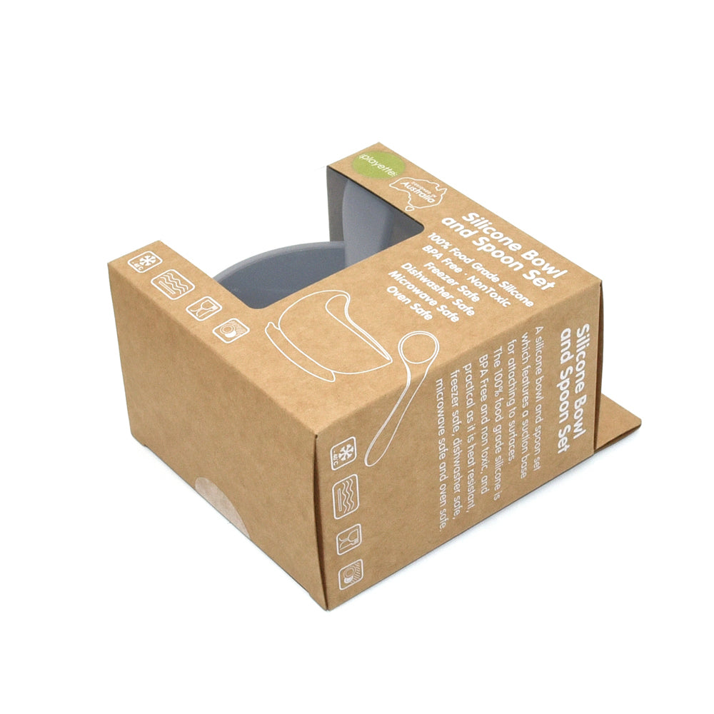 1501001-playette-silicone-bowl-and-spoon-baby-infant-utensil-set-grey-4m