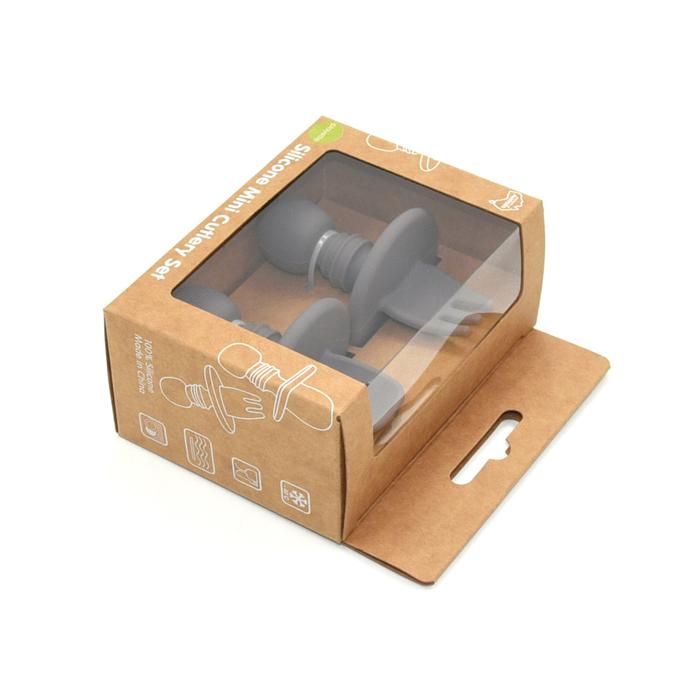 1501003-playette-silicone-mini-baby-infant-utensil-cutlery-set-grey-4m