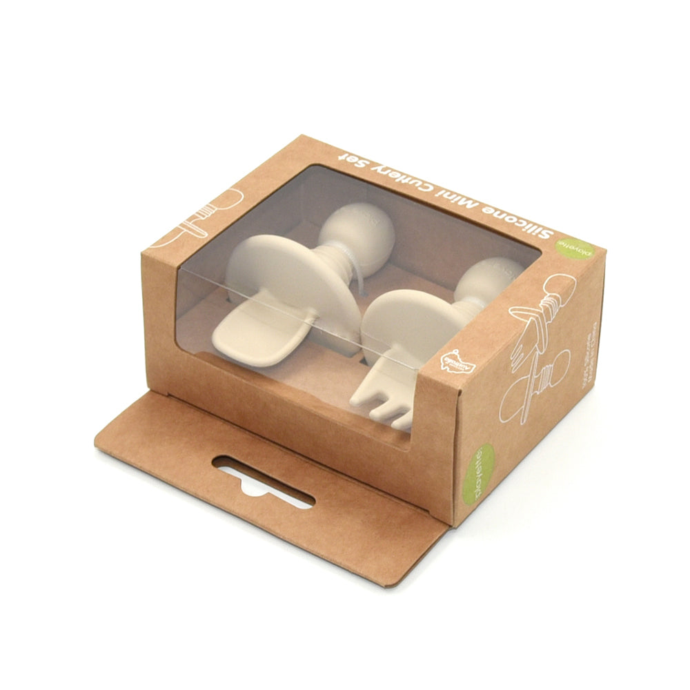 1501004-playette-silicone-mini-baby-infant-utensil-cutlery-set-sand-4m