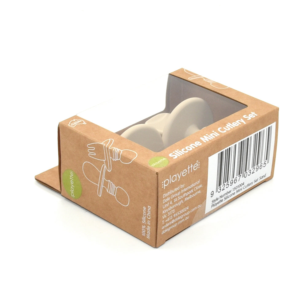 1501004-playette-silicone-mini-baby-infant-utensil-cutlery-set-sand-4m