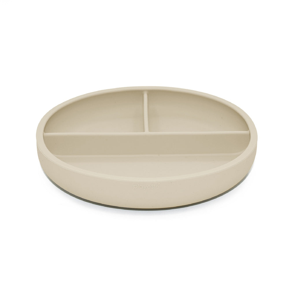 1501007-playette-silicone-divided-baby-infant-plate-sand-4m