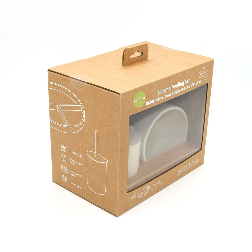 1501009-playette-silicone-baby-infant-feeding-set-sand-4m