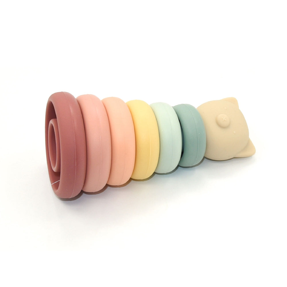 1501019-playette-silicone-bear-round-stacker-baby-infant-play-toy-4m