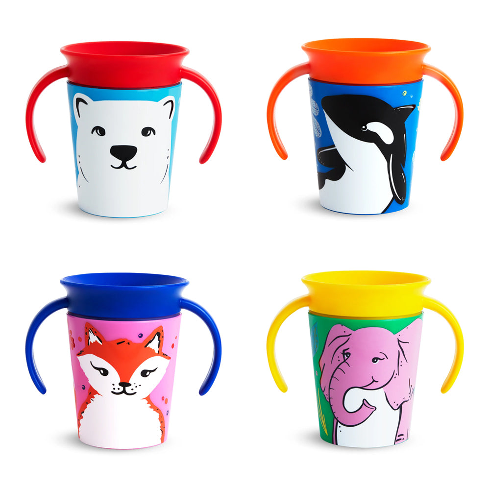 17423-munchkin-177ml-miracle-360-wild-love-trainer-cup-baby-toddler-6m-assorted