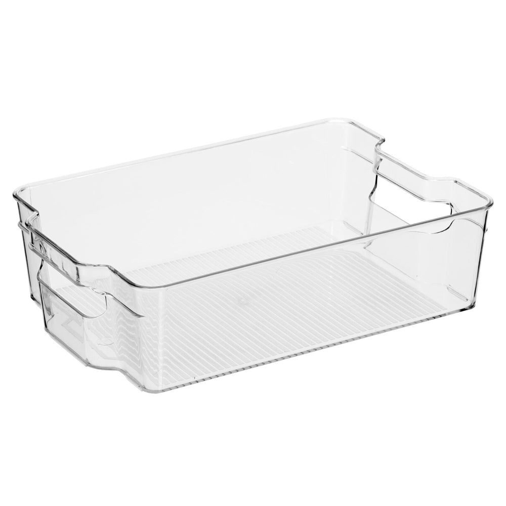 47273-oggi-16cm-stackable-storage-bin-home-food-organiser-w-handles-clear