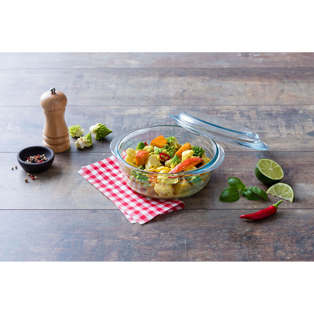 49014-o-cuisine-27cm-2-3l-round-glass-casserole-w-lid-oven-cookware-clear