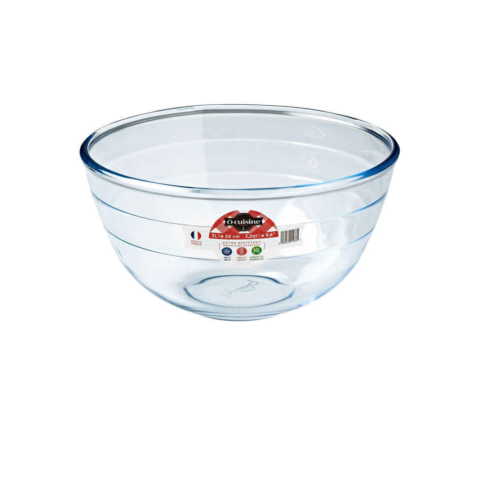 49033-o-cuisine-24cm-3l-glass-mixing-bowl-round-clear