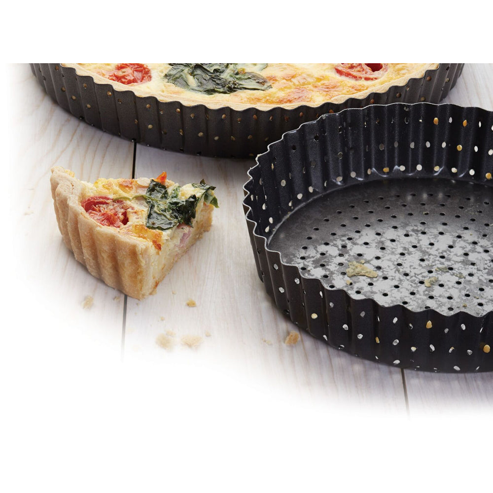 81207-mastercraft-crusty-bake-30cm-loose-base-round-flan-quiche-pan-black