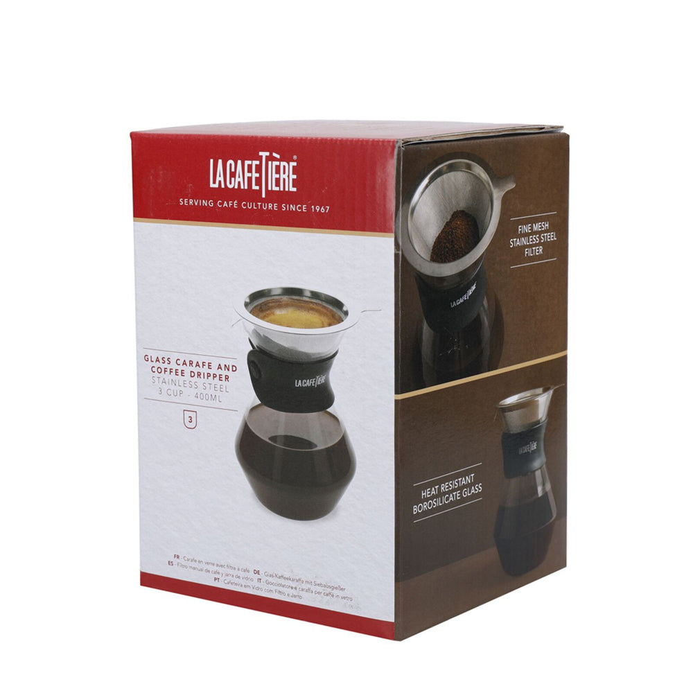 83300-la-cafetiere-15cm-400ml-3-cup-glass-coffee-dripper-carafe-set