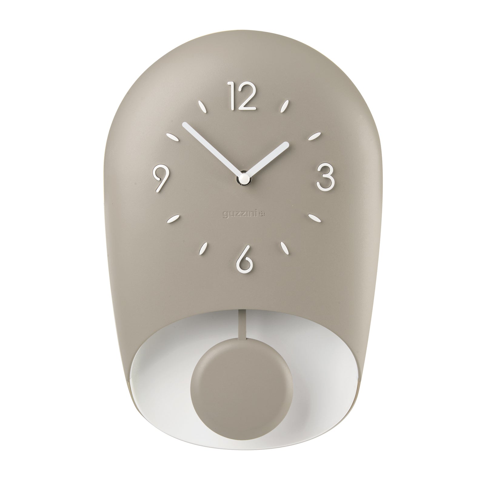 168604158-guzzini-home-33cm-wall-clock-w-pendulum-bell-grey