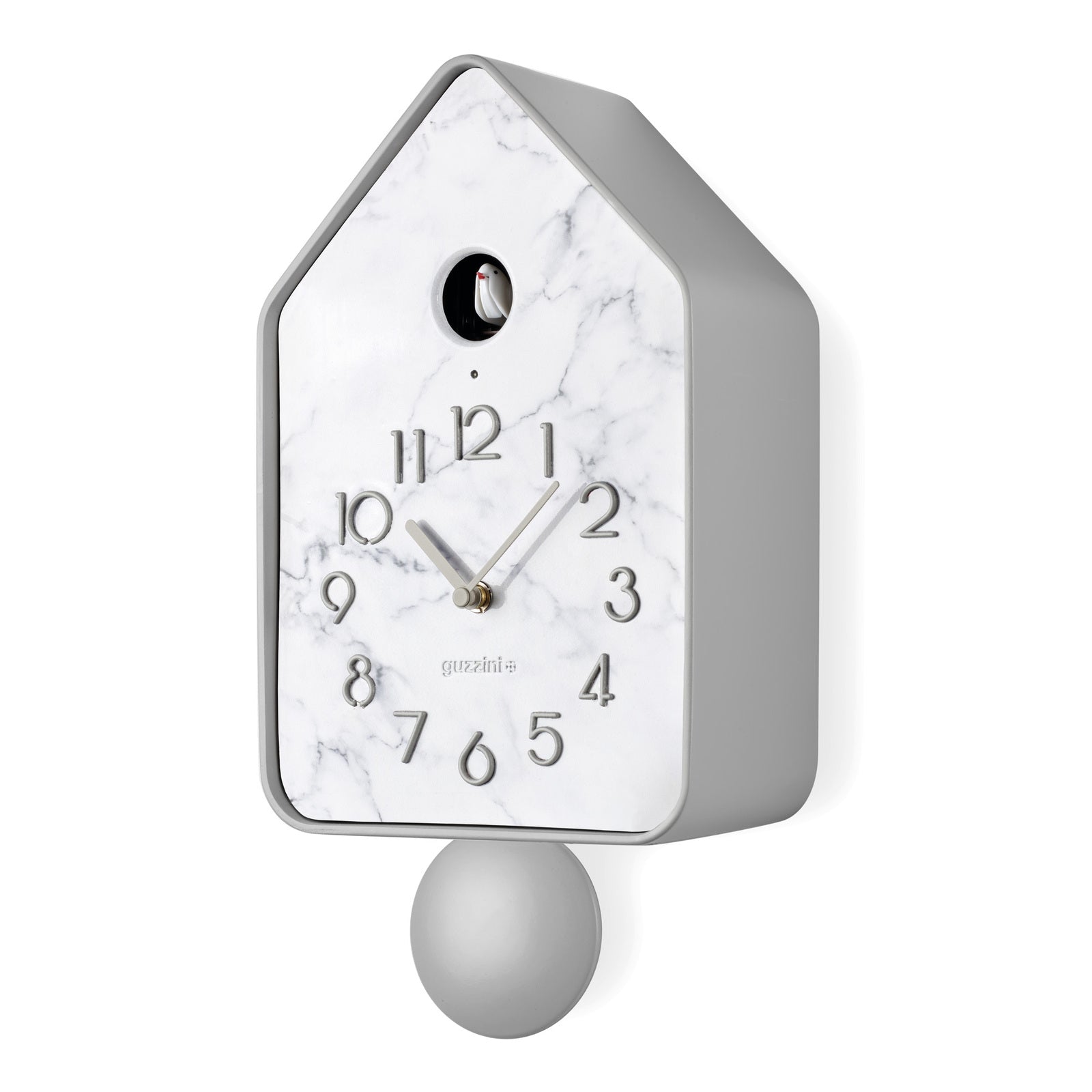 168607177-guzzini-home-qq-up-37cm-wall-table-top-clock-w-pendulum-grey