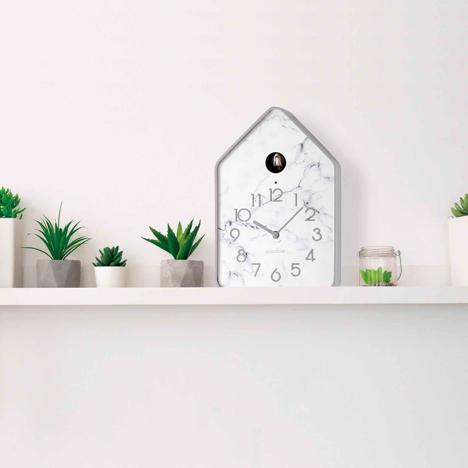 168607177-guzzini-home-qq-up-37cm-wall-table-top-clock-w-pendulum-grey