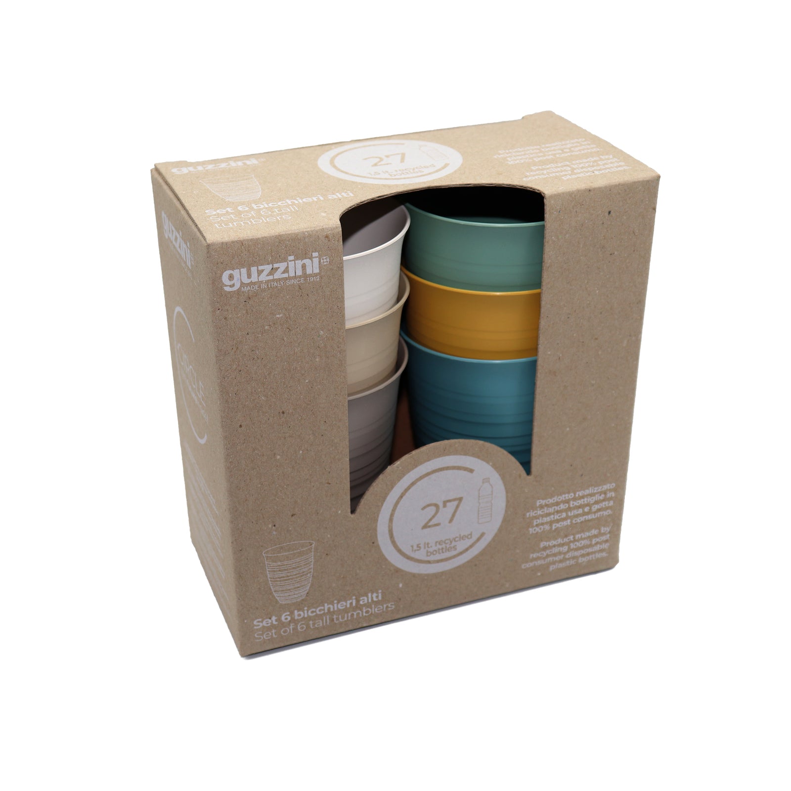 17950252-6pc-guzzini-earth-tierra-12-4cm-520ml-stackable-tall-plastic-tumblers