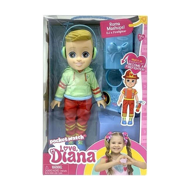 20505-love-diana-13-33cm-roma-mashup-dj-x-firefighter-kids-childrens-doll-3y
