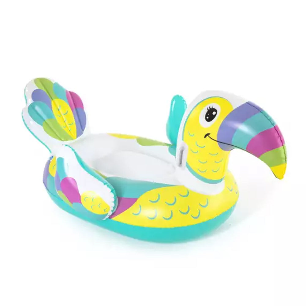 41437-bestway-173x91cm-inflatable-toucan-ride-on-pool-boat-toy-kids-3y