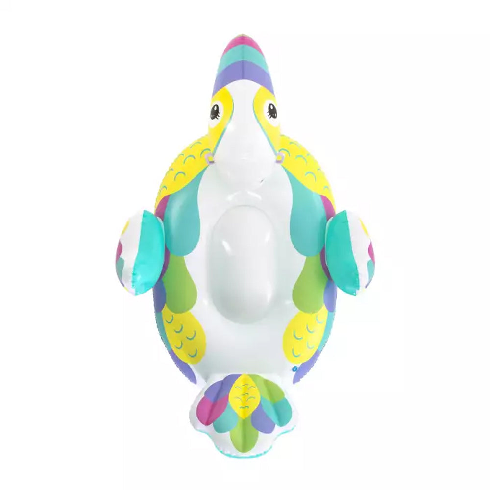 41437-bestway-173x91cm-inflatable-toucan-ride-on-pool-boat-toy-kids-3y