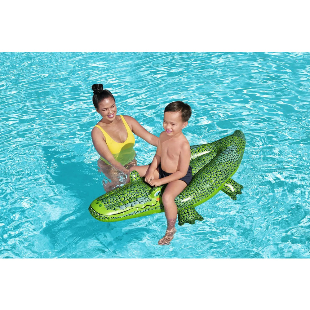 41477-bestway-152cm-inflatable-crocodile-pool-ride-on-toy-kids-children-3y