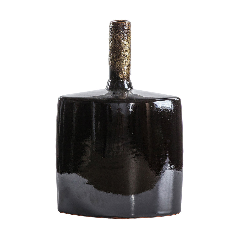 5059413398445-hudson-living-robello-36cm-stoneware-flask-vase-lava-black