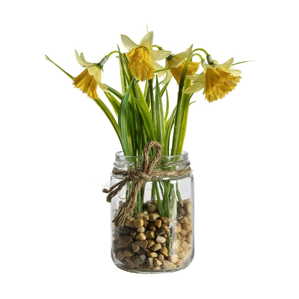 5059413400735-hudson-living-19cm-artificial-daffodils-in-glass-jar