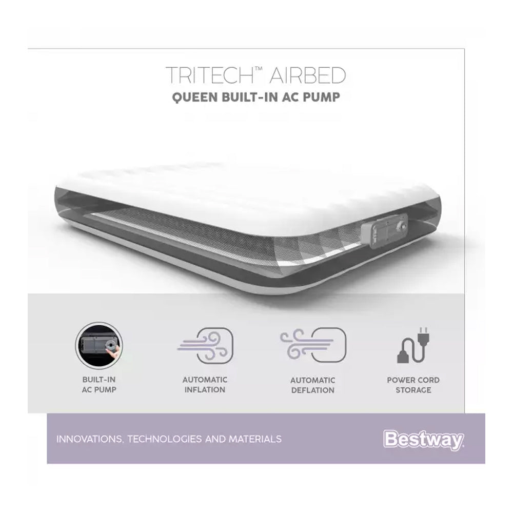 67464-bestway-tritech-airbed-queen-built-in-ac-pump-2-03m-x-1-52m-x-30cm-grey