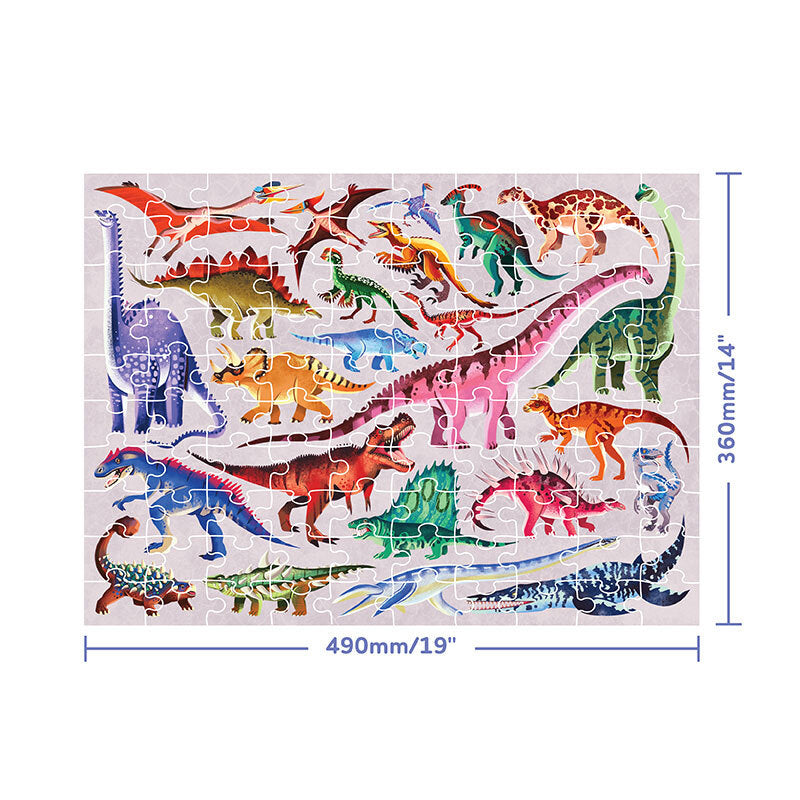 100pc Junior Jigsaw Jigsaw Puzzle Explore 24: Dinosaurs 4y+