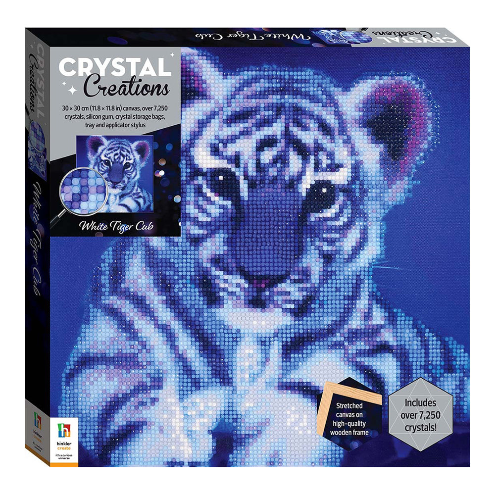 Junior Explorers Crystal Creations Canvas: White Tiger Cub