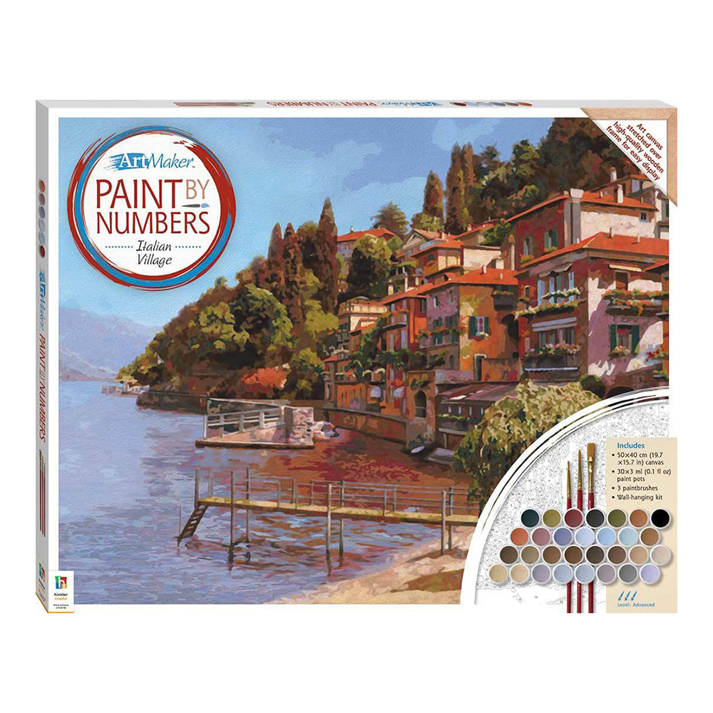 Paint by Numbers Canvas Italian Village DIY Art/Craft Adults Painting