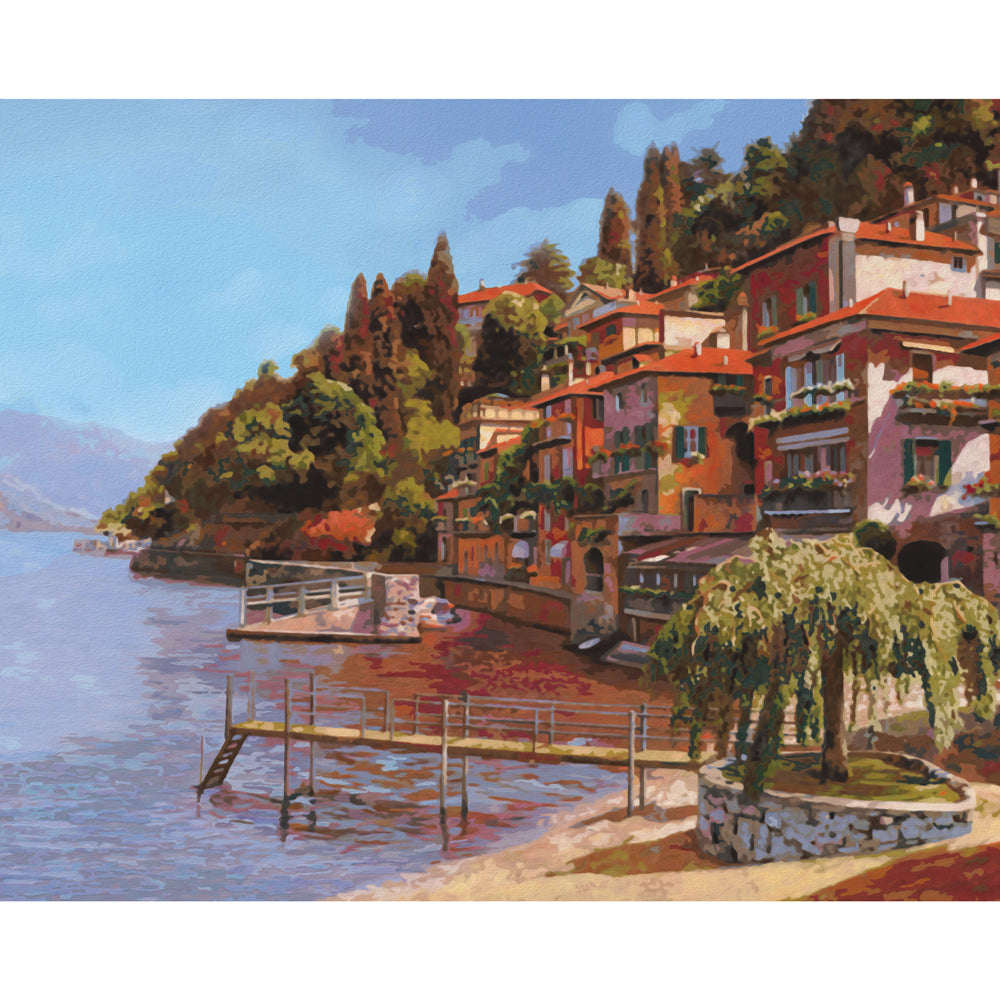 Paint by Numbers Canvas Italian Village DIY Art/Craft Adults Painting