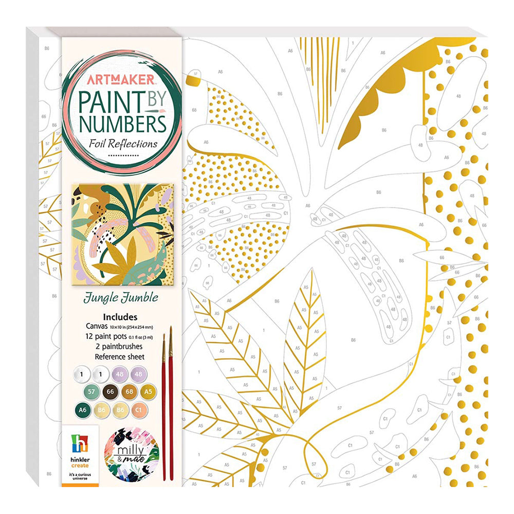 Paint by Numbers Foil Reflections Jungle Jumble Painting