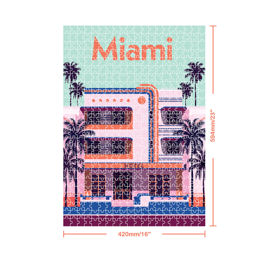 Elevate The Travel Series 500pc Jigsaw Puzzle: Miami 12y+