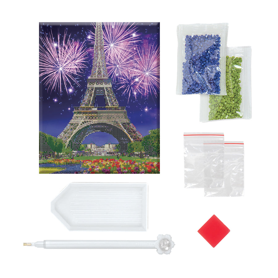 Art Maker Light-up Crystal Canvas Eiffel Tower Craft Activity Kit