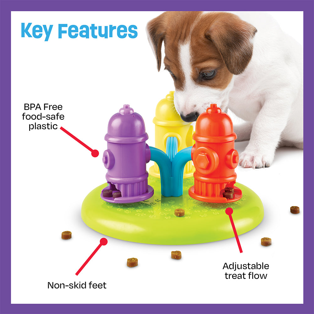 Brightkins Spinning Hydrants Dog/Pet Treat Dispenser Puzzle/Toy Assorted