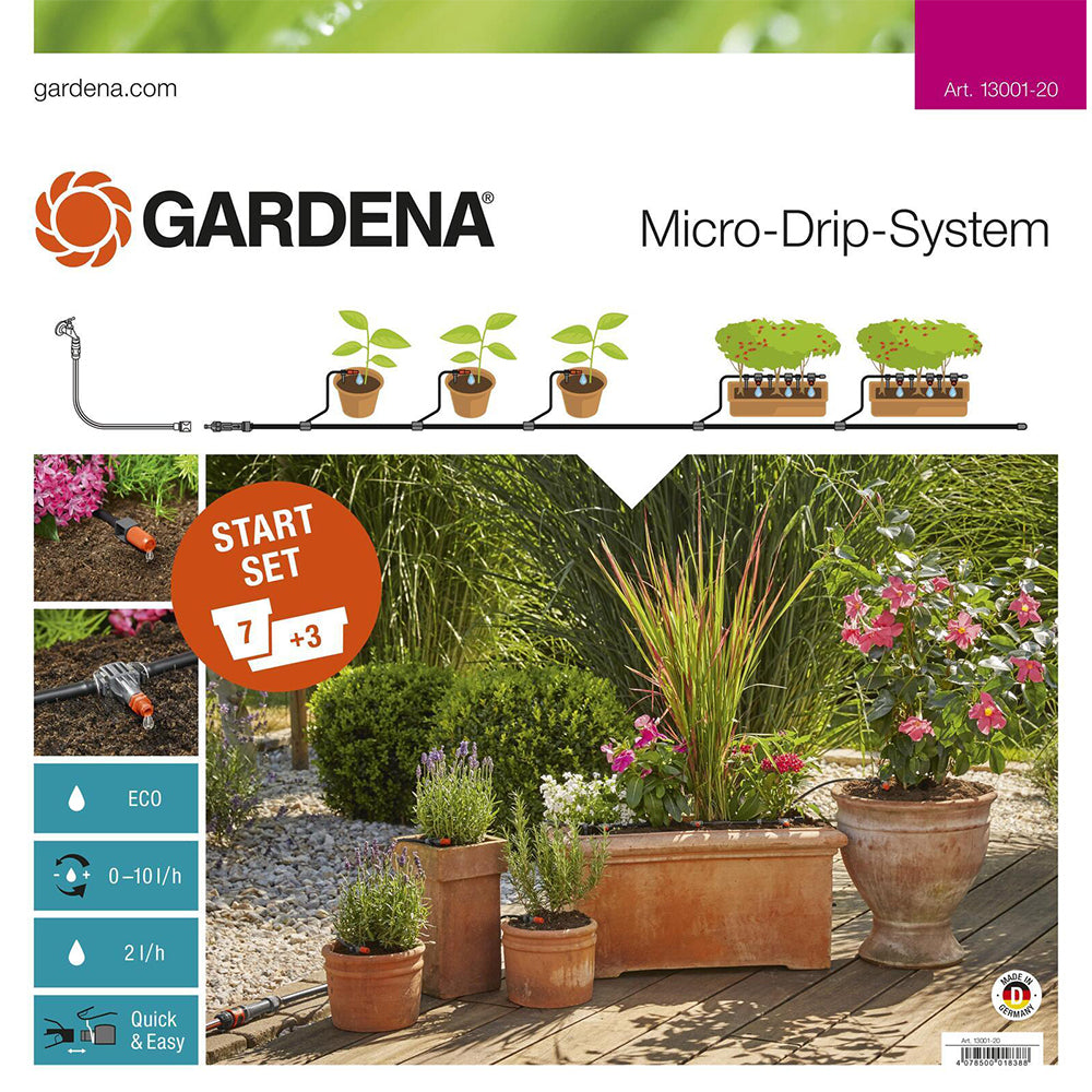 Gardena Micro Watering Starter Set 13001-20 - Flower Pots - Medium