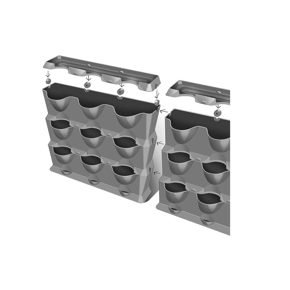 Gardena 13151-20 Balcony Vertical Planter Box With Irrigation Watering Set