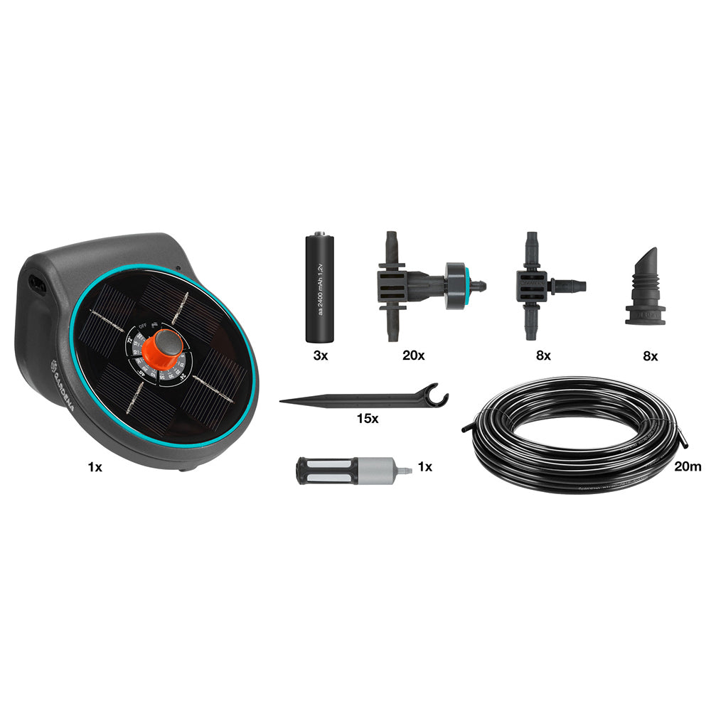 Gardena 13300-20 Aquabloom 20 Pot Plant Solar Irrigation Customisable Set